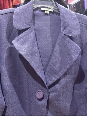 Dress Barn Lavender Textured Single-Button Blazer